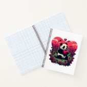 Carnet Cute Panda Holding Heart - cadeau de la Saint-Vale (Intérieur)