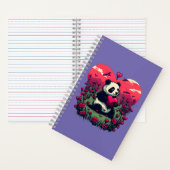 Carnet Cute Panda Holding Heart - cadeau de la Saint-Vale (À l'intérieur)