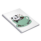 Carnet Cute Panda In Coffee Cup Coffee Lover Gift (Côté Droit)
