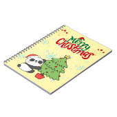 Carnet cute panda merry Christmas note book (Côté gauche)