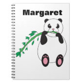 Carnet Cute Panda Ours Manger Bambou Personnaliser (Devant)