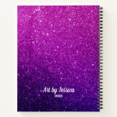 Carnet Cute Parties scintillant Unicorn Artist Sketchbook (Dos)