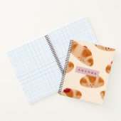 Carnet Cute Pastel Croissant Motif personnalisé (Intérieur)