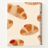 Carnet Cute Pastel Croissant Motif personnalisé (Dos)