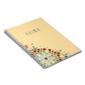 Carnet Cute Pastel Geometric Shapes Personalized Name (Côté Droit)