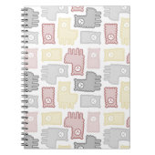 Carnet Cute Pastel Llama Puzzle Pattern (Devant)