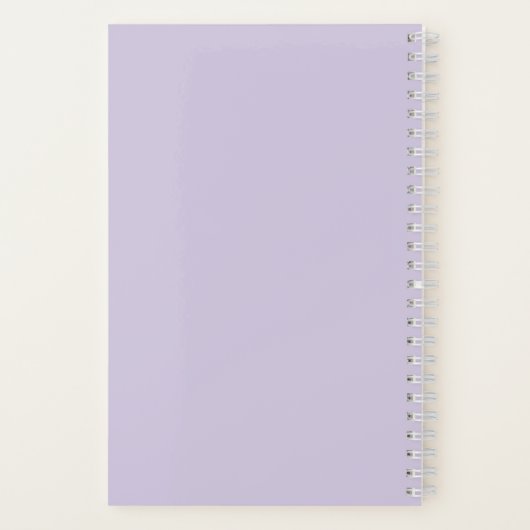 Carnet Cute Pastel Purple Nom École (Verso)
