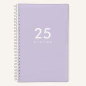 Carnet Cute Pastel Purple Nom École (Recto)