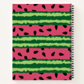 Carnet Cute pastèque Motif rose et vert (Dos)