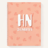 Carnet Cute Peachy Notebook with initials  (Devant)