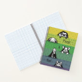 Carnet Cute Peeking Animaux Pastel Striped (Intérieur)