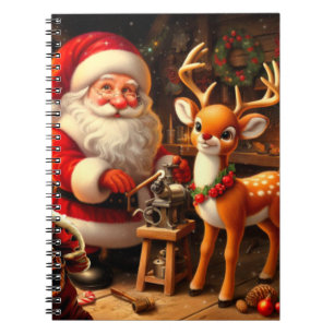 Carnet Cute Père Noël et Reindeer