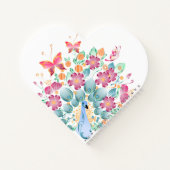 Carnet Cute Personnalisé Peacock Floral (Dos)