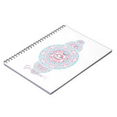 Carnet Cute personnalisée Kawaii Bunny Ornamental Mandala (Côté gauche)