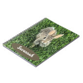 Carnet Cute personnalisée Lapin Cottontail (Côté gauche)