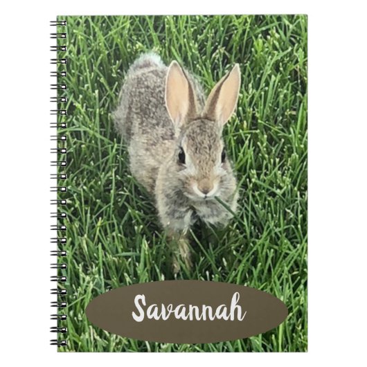 Carnet Cute personnalisée Lapin Cottontail (Devant)