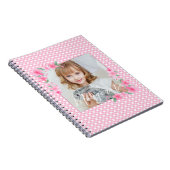 Carnet Cute Personnalisée une photo rose (Côté Droit)