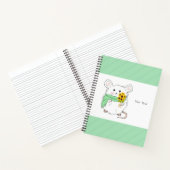 Carnet Cute Petit Hamster & Tournesols Vert (Intérieur)