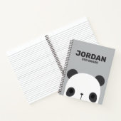 Carnet Cute petit ours Panda avec nom personnalisé (Intérieur)