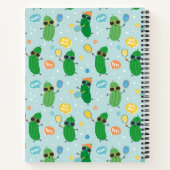 Carnet Cute Pickleball jouer Pickleball sur bleu clair (Dos)