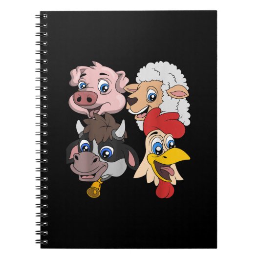 Carnet Cute Pig Sheep Cow (Devant)