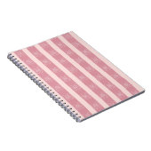 Carnet Cute Pink Bow Stripe Pattern – Girly Aesthetic (Côté Droit)