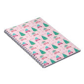 Carnet Cute Pink Christmas Car Tree Seamless Pattern (Côté Droit)