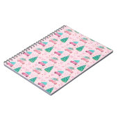 Carnet Cute Pink Christmas Car Tree Seamless Pattern (Côté gauche)