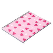 Carnet Cute Pink Heart Lollipop Seamless Pattern (Côté gauche)
