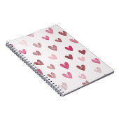 Carnet Cute Pink Heart Pattern – Romantic &Stylish Design (Côté Droit)