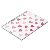 Carnet Cute Pink Heart Pattern – Romantic &Stylish Design (Côté gauche)