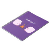 Carnet Cute pink marshmallows by camp fire cartoon (Côté gauche)