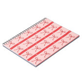 Carnet Cute Pink Ribbon Striped Pattern (Côté gauche)