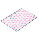 Carnet Cute Pink Strawberry Pattern – Kawaii Girly (Côté gauche)