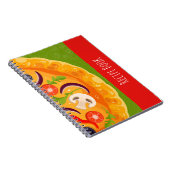 Carnet Cute pizza amoureux nourriture colorée (Côté Droit)