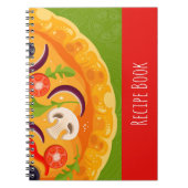 Carnet Cute pizza amoureux nourriture colorée (Devant)