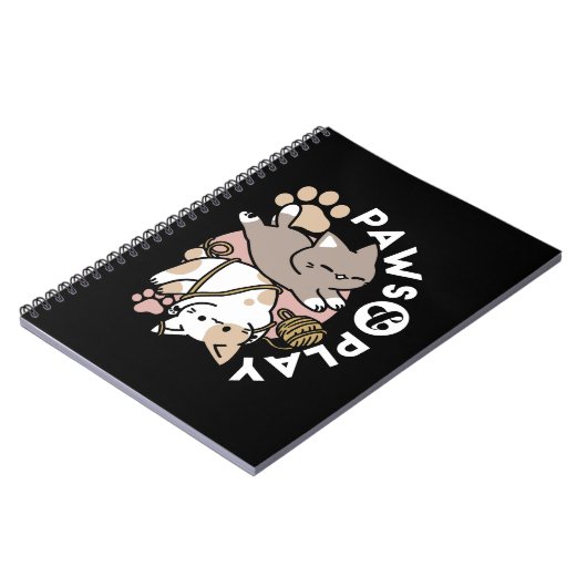 Carnet Cute Playful Cats Design – Fun Paws and Play Art (Côté gauche)
