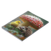 Carnet Cute poussette et hérisson se cachant sous un cham (Côté gauche)