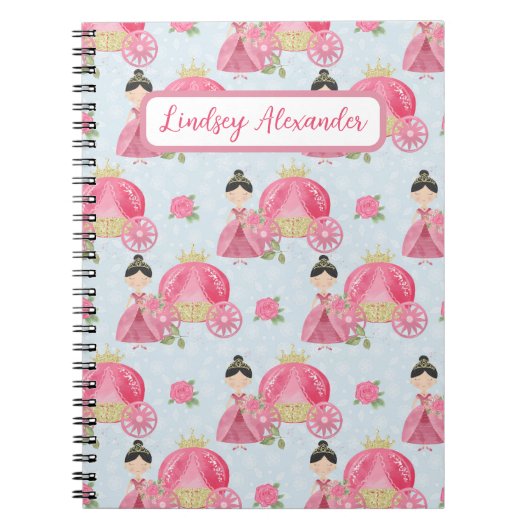 Carnet Cute Princesse Personnalisée (Devant)