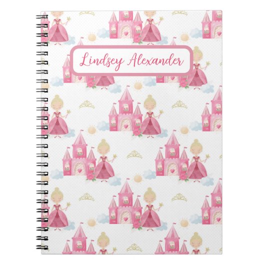 Carnet Cute Princesse Personnalisée (Devant)