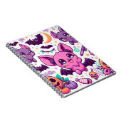 Carnet Cute purple bats halloween candy (Côté Droit)