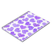 Carnet Cute Purple Doodled Heart Valentine's Day Motif (Côté gauche)