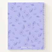 Carnet Cute purple Notebook with initials  (Dos)
