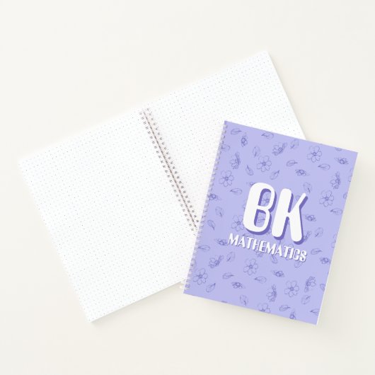 Carnet Cute purple Notebook with initials (Intérieur)
