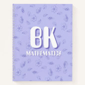 Carnet Cute purple Notebook with initials (Devant)
