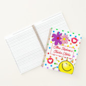 Carnet Cute Rainbow Polka Dot Sunshine Et Coeurs Enseigna (Intérieur)