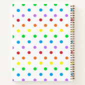 Carnet Cute Rainbow Polka Dot Sunshine Et Coeurs Enseigna (Dos)