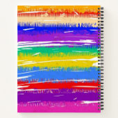 Carnet Cute rainbow stripes colorful (Dos)