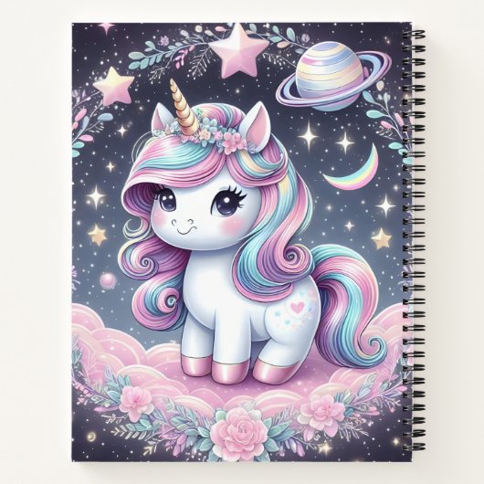 Carnet Cute Rainbow Unicorn (Dos)
