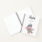 Carnet Cute Rainbow Unicorn Design Girl Sketchbook (Intérieur)
